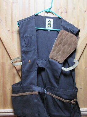 mens vtg Bob Allen shooting hunting vest brown xl mint